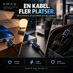 Miljöillustration: VMAG Snap hemma, på jobbet och i väskan. Produktens variantbilder visar respektive utförande.